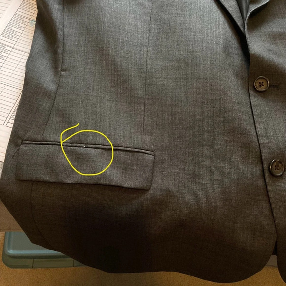 Lauren by Ralph Lauren 100% Wool Blazer | Macy's Men's Store | Size 50L - Flaws - Picture 9 of 14